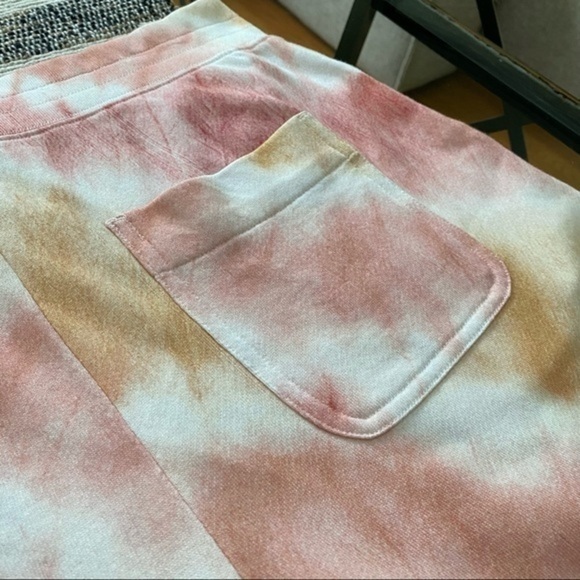 Rails Pink Orange Sunset Tie Dye Jane Pull On Sweat Shorts - Picture 10 of 15